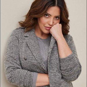 NWT Torrid Studio Knit Crop Military Jacket